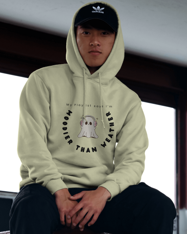 My playlist says i am moodier than weather. Unisexual Hoodie