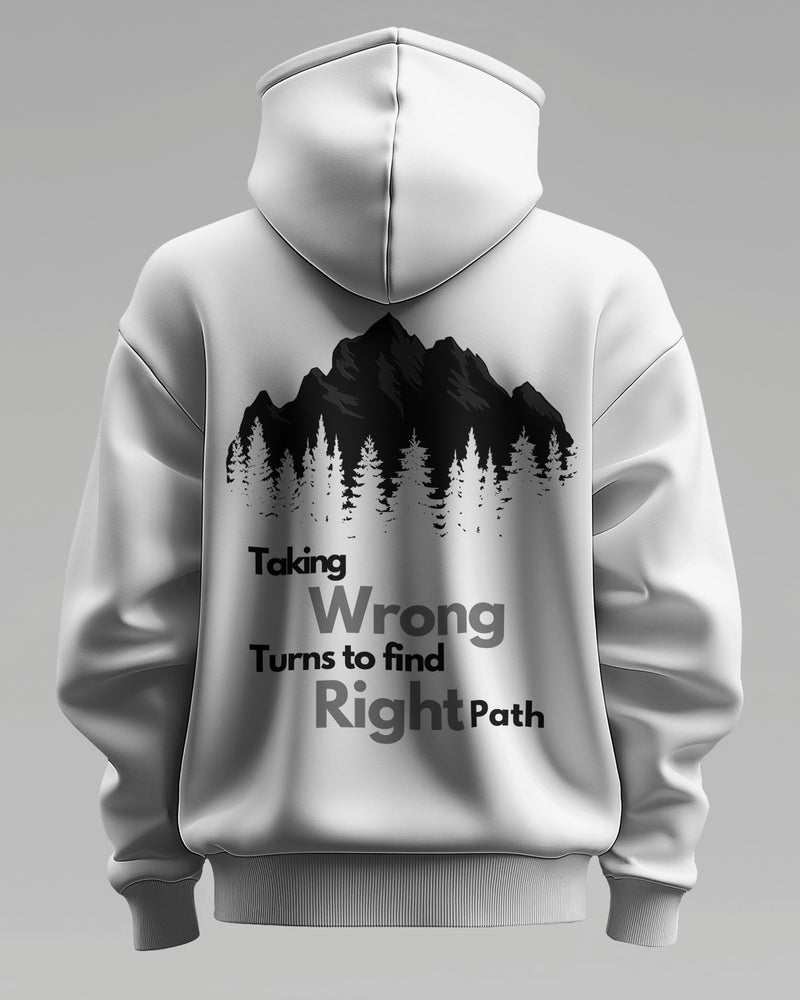 Taking wrong turns to find the right path unisexual hoodie