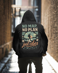 No map, no plan, just vibes uisexual hoodie