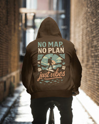 No map, no plan, just vibes uisexual hoodie