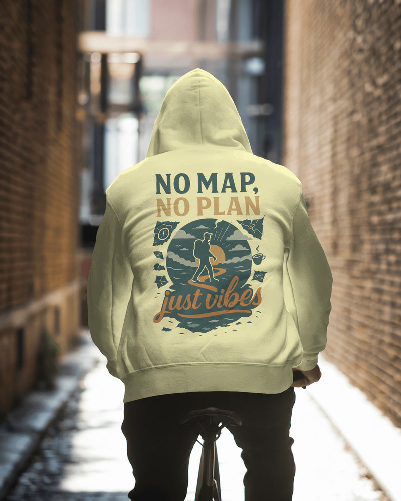 No map, no plan, just vibes uisexual hoodie