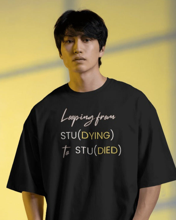 Looping from studying to studied.  Unisexual T-shirt