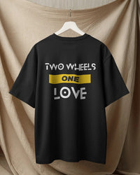 Two wheels, One love. Unisexual T-shirt