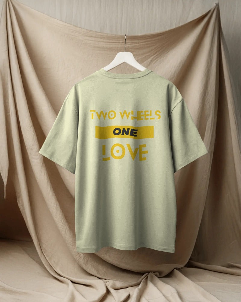 Two wheels, One love. Unisexual T-shirt