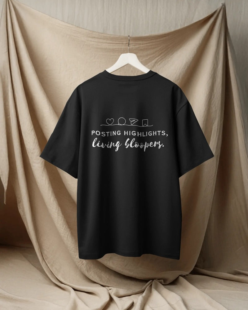 Posting highlights, living bloopers unisexual T shirt