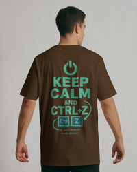 Keep calm and Ctrl+Z unisexual T shirt