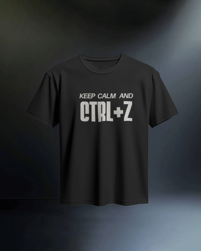 Keep calm and Ctrl+Z unisexual T shirt