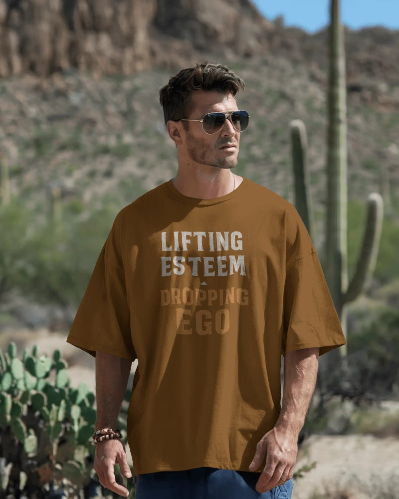 LIFTING ESTEEM WHILE DROPPING EGO minimalist Unisexual T-shirt