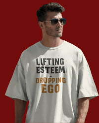 LIFTING ESTEEM WHILE DROPPING EGO minimalist Unisexual T-shirt