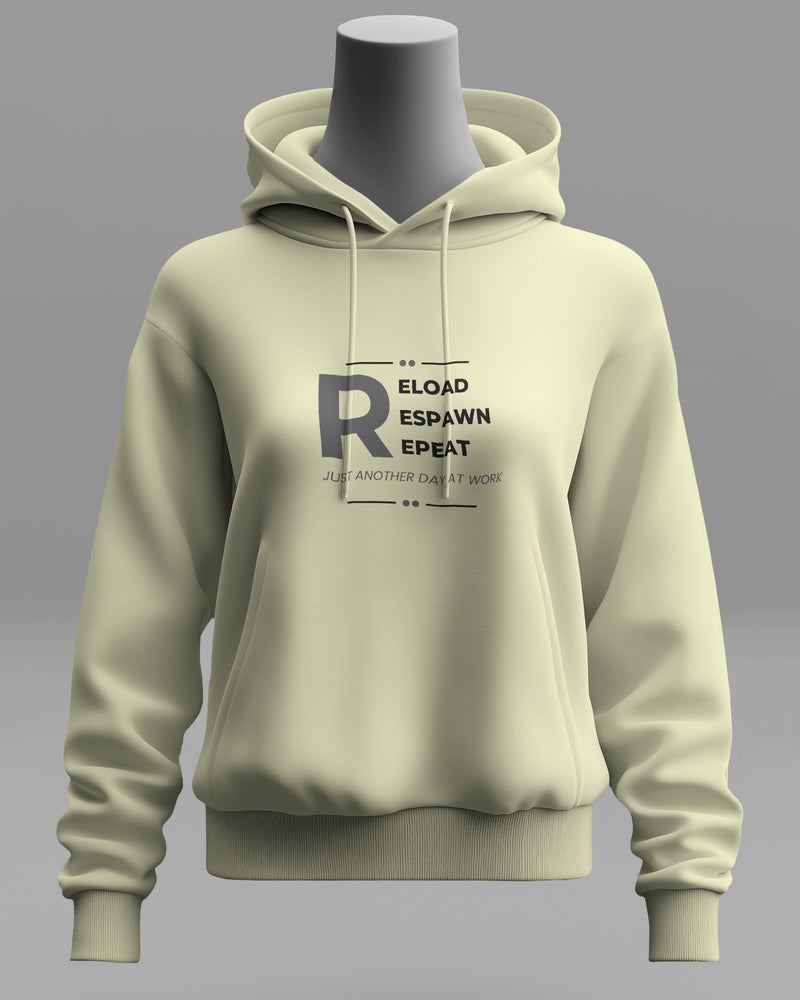 Reload, respawn, repeat, just another day at wor unisexual hoodie