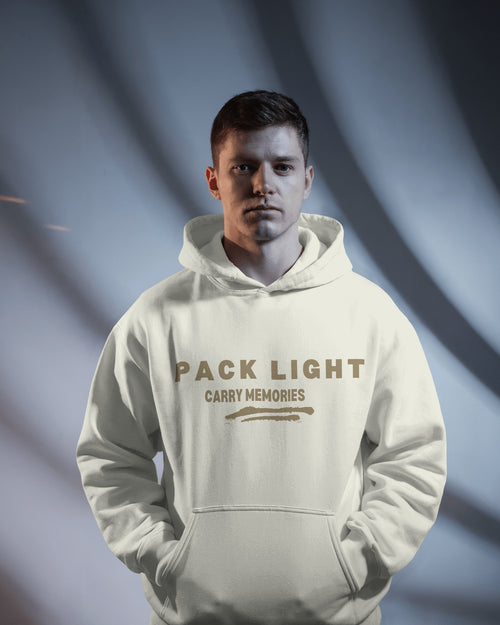 Pack light, carry memories unisexual hoodie