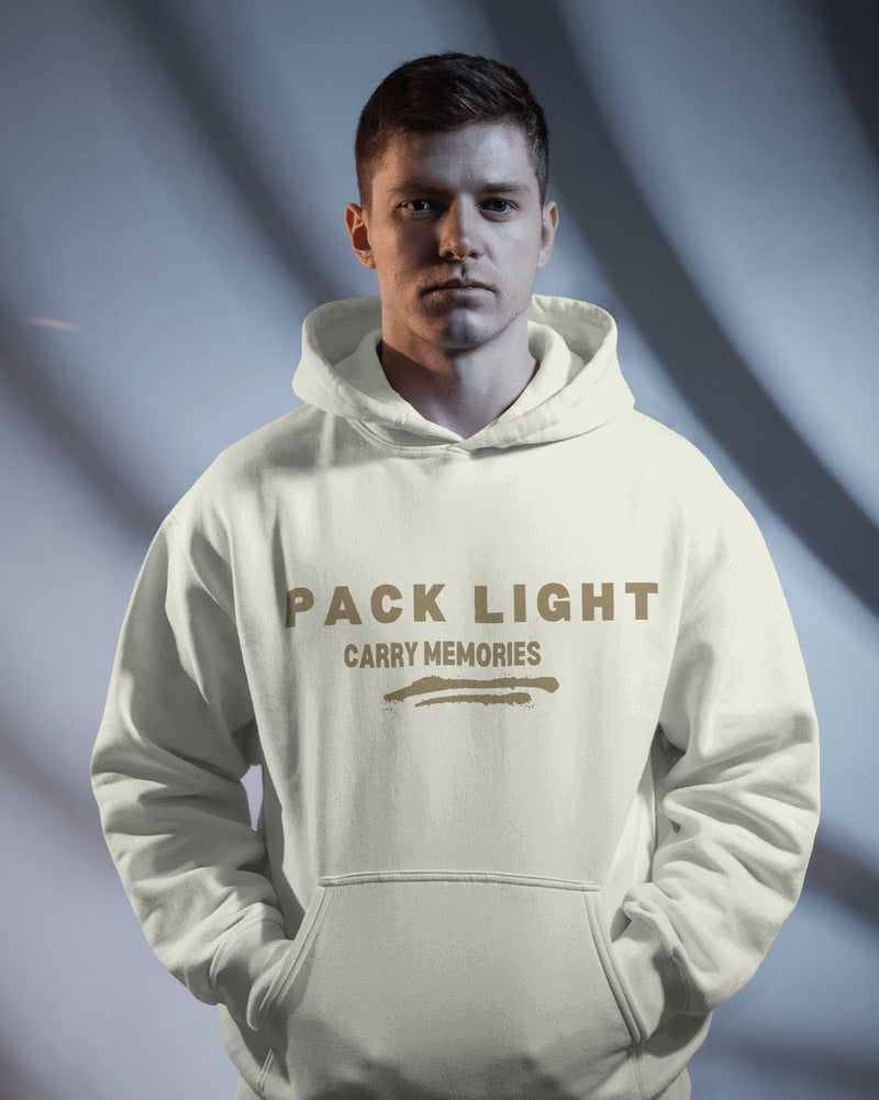 Pack light, carry memories unisexual hoodie