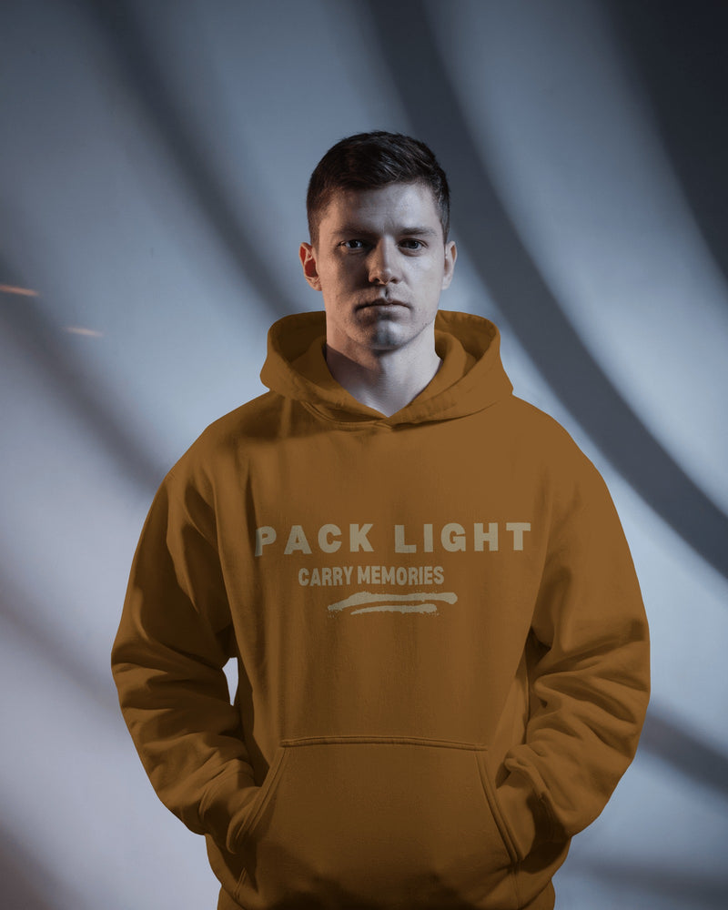 Pack light, carry memories unisexual hoodie