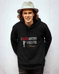 I bleed rythm and breathe moment. Unisexual Hoodie
