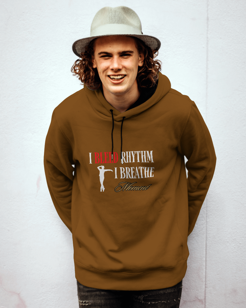 I bleed rythm and breathe moment. Unisexual Hoodie