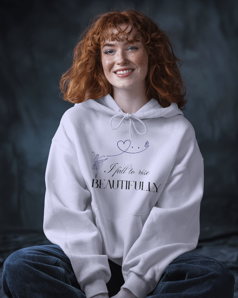 I fall to rise beautifully. Unisexual Hoodie