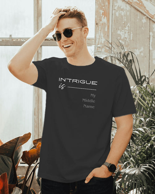 Intrigue is My Middle Name Men oversized T shirt