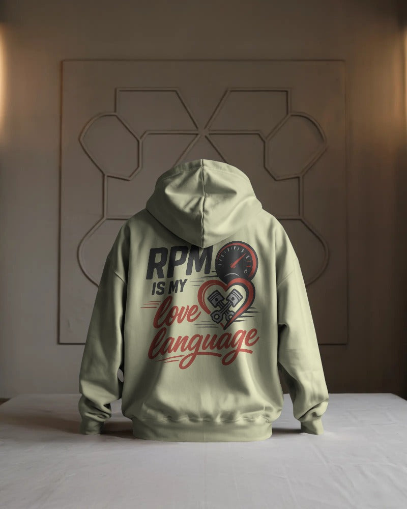 RPM is my love language. Unisexual Hoodie