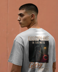 Discipline in the nets, glory on the pitch light.  Unisexual T-shirt