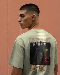 Discipline in the nets, glory on the pitch light.  Unisexual T-shirt