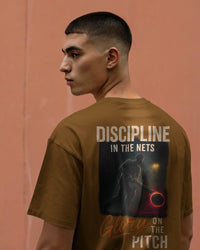 Discipline in the nets, glory on the pitch light.  Unisexual T-shirt