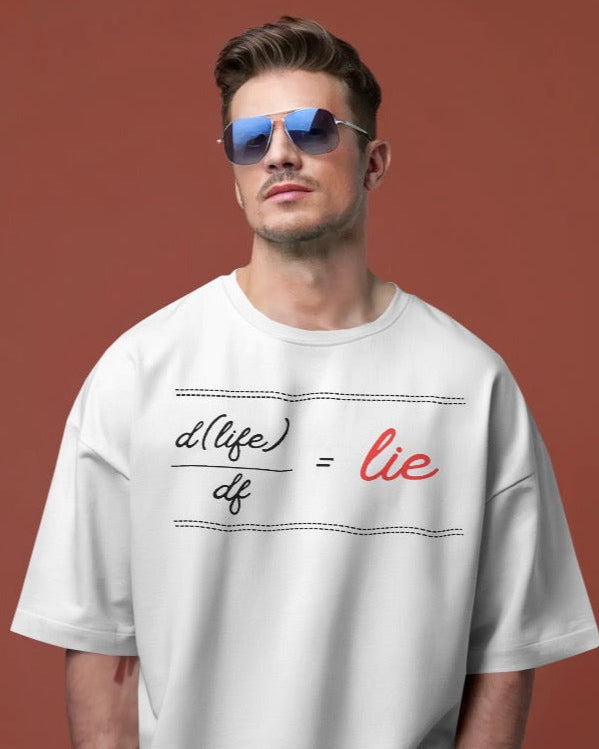 d(life)/df=lie oversized unisexual T shirt