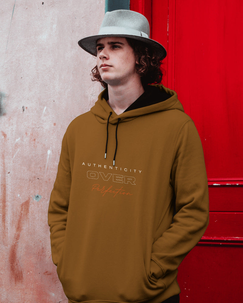 Authenticity over perfection, always unisexual hoodie