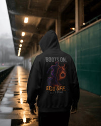 Boots on ego off let's play. Unisexual Hoodie
