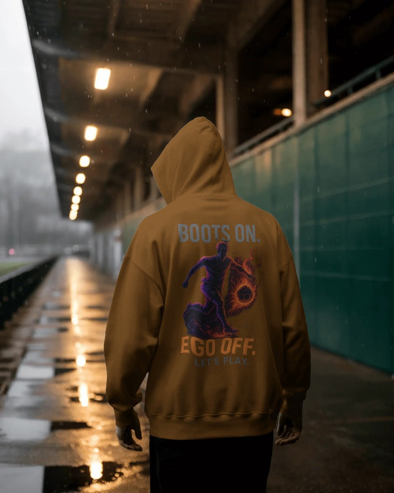 Boots on ego off let's play. Unisexual Hoodie