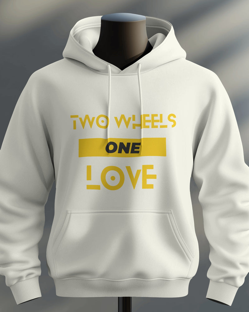 Two wheels, One love unisexual hoodie