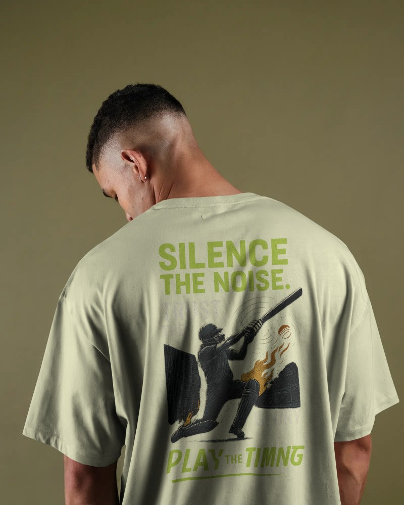 Silence the noise trust the glory, play the timing.  Unisexual T-shirt