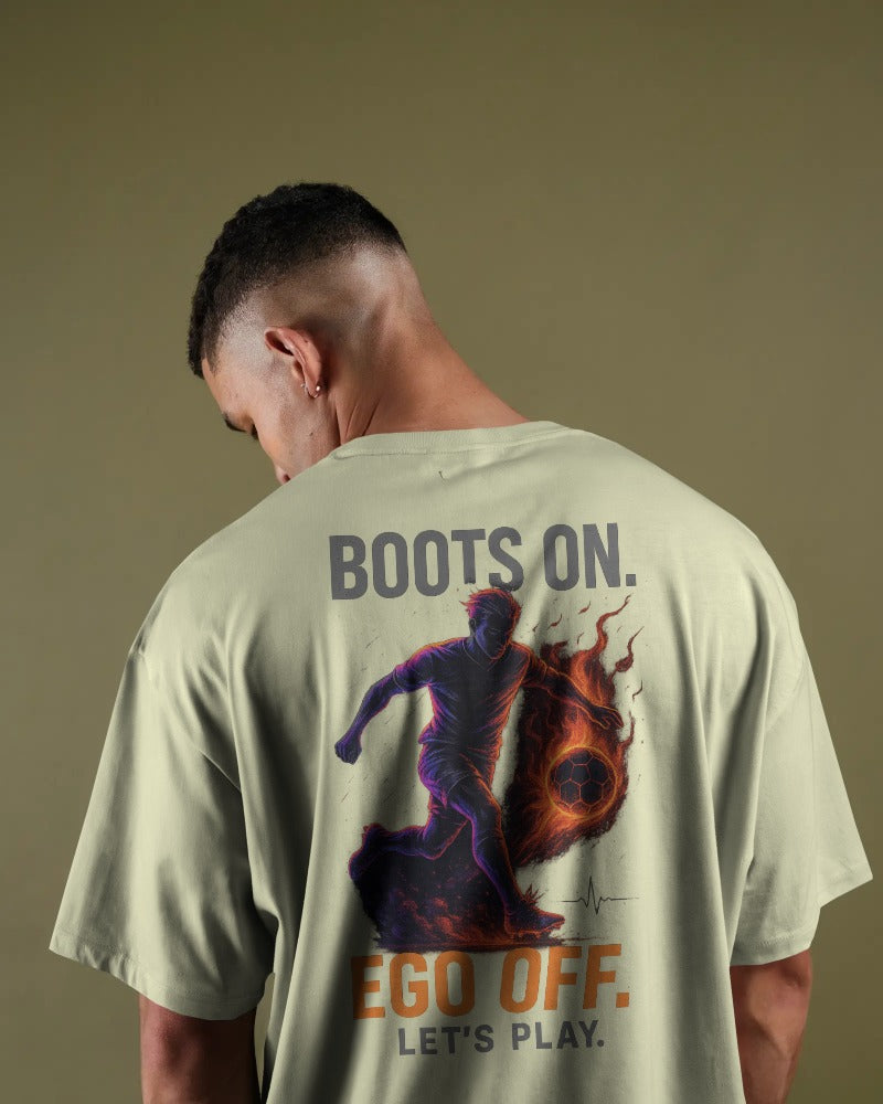 Boots on ego off let's play. Unisexual T-shirt