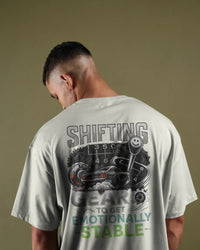 Shifting gears to get emotionally stable.  Unisexual T-shirt