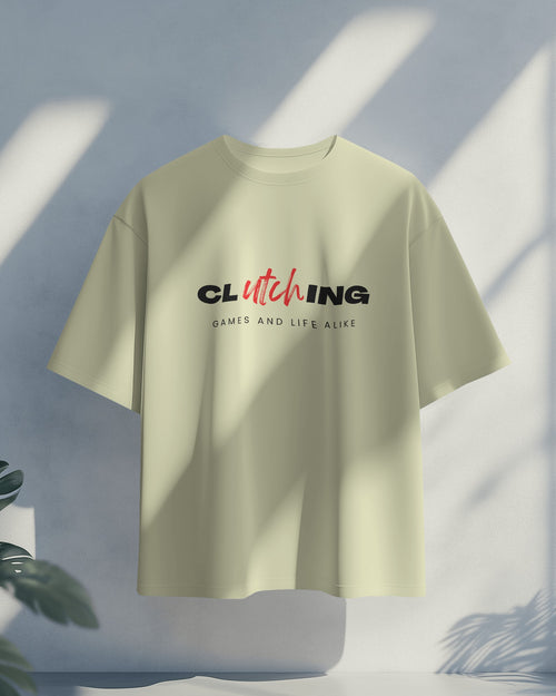 Clutching games and life alike.oversized T shirt