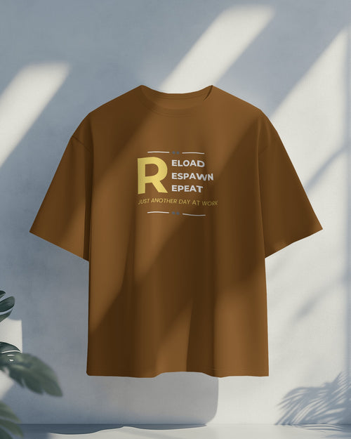 Reload, respawn, repeat—just another day at work.oversized T shirt