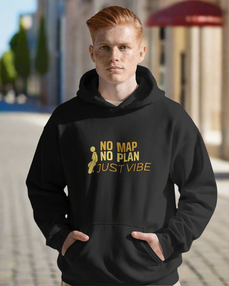No map, no plan, just vibes uisexual hoodie