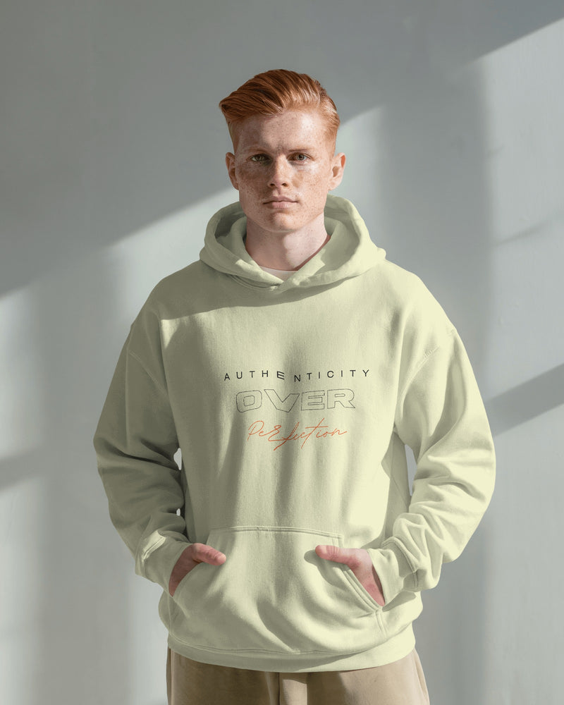 Authenticity over perfection, always unisexual hoodie