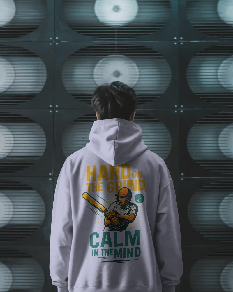 Hard on the grind, calm in the mind. Unisexual Hoodie