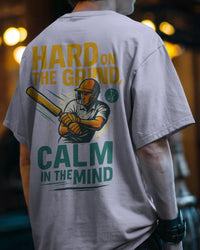 Hard on the grind, calm in the mind.  Unisexual T-shirt