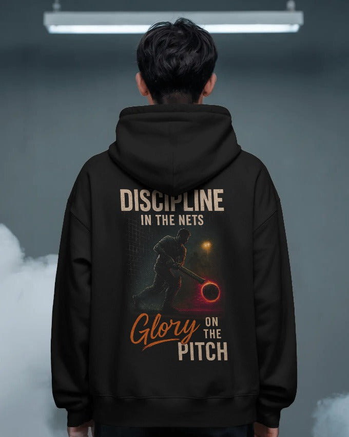 Discipline in the nets, glory on the pitch. Unisexual Hoodie